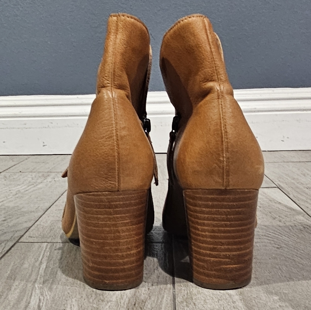 Silent D Anthropologie Uriah Tan Leather Block He… - image 6